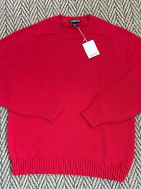 Lands' End Men’s Crewneck Sweater - Red